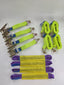Vehicle Transporter Recovery Straps With Soft links x 4 Hi Visibility Yellow