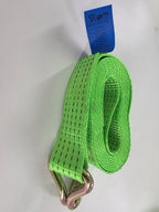 Vehicle Transporter Recovery Straps With Soft links x 4 Hi Visibility Green
