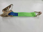 Vehicle Transporter Recovery Straps With Soft links x 4 Hi Visibility Green