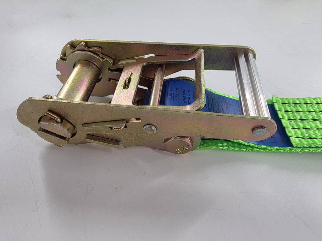 Vehicle Transporter Recovery Straps With Soft links x 4 Hi Visibility Green