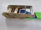 Vehicle Transporter Recovery Straps With Soft links x 4 Hi Visibility Green