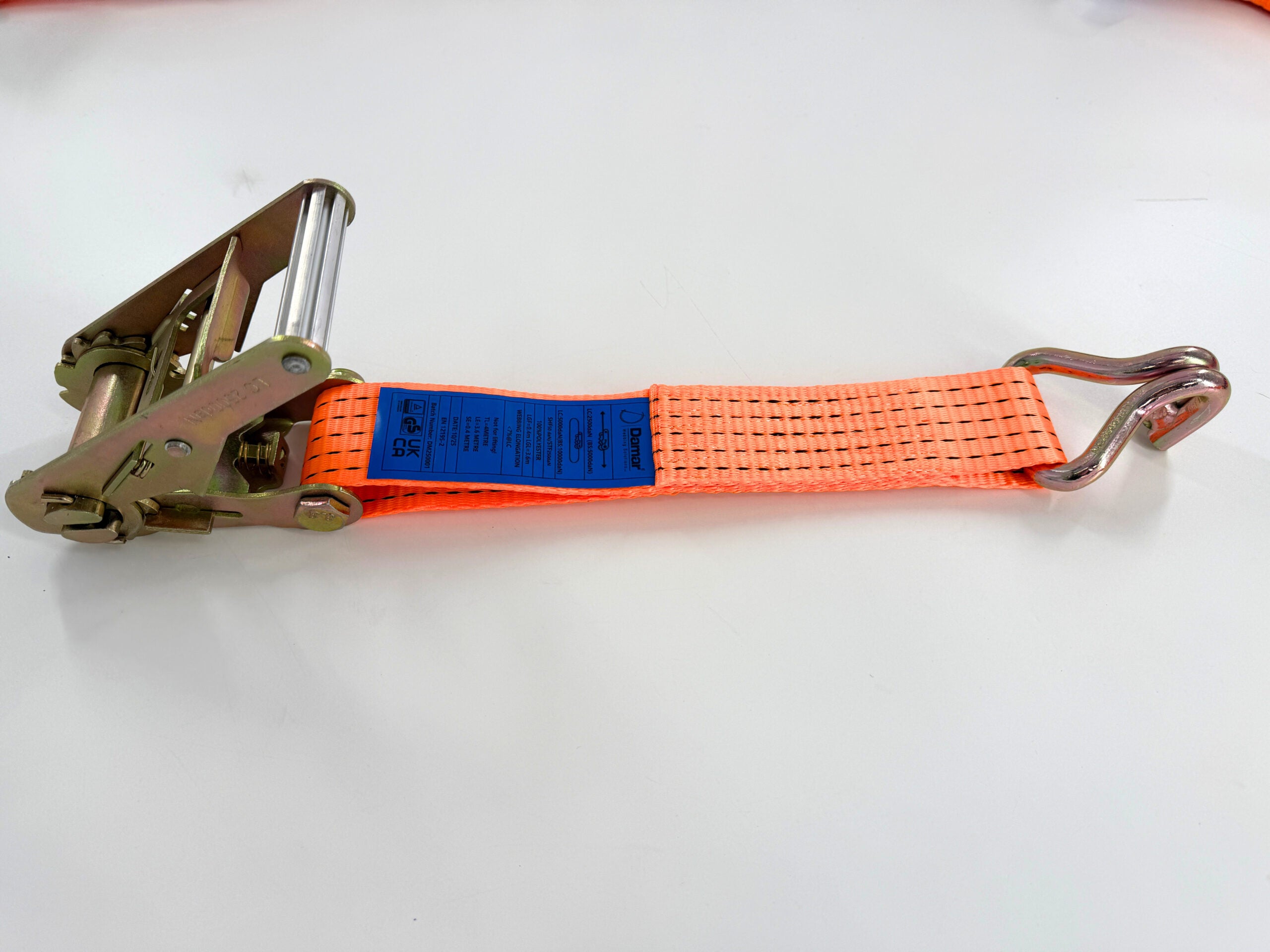 Vehicle Transporter Recovery Straps With Soft links x 4 Orange Secondary image