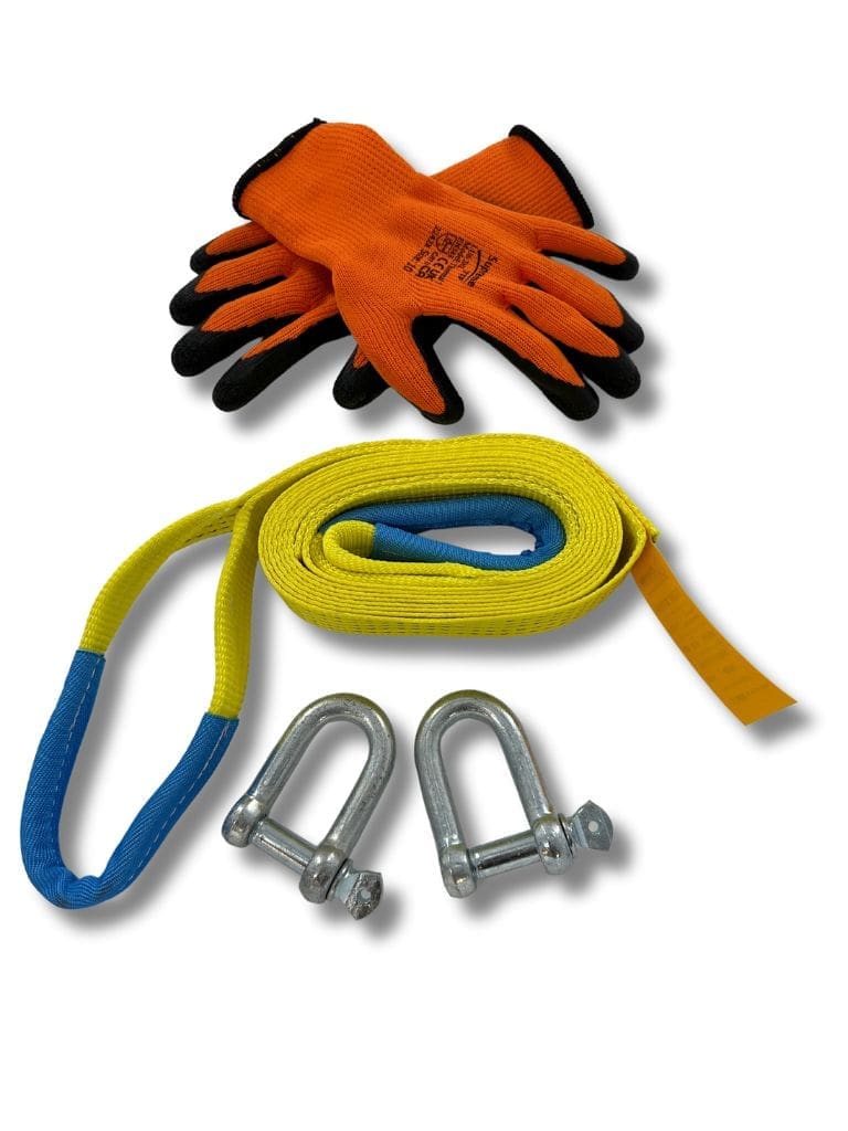 Tow strap heavy duty yellow