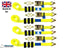 Recovery Ratchet ! HI-VISABILITY YELLOW ! Over Wheel Safety Straps Trailer 5ton - Damar Webbing Solutions Ltd