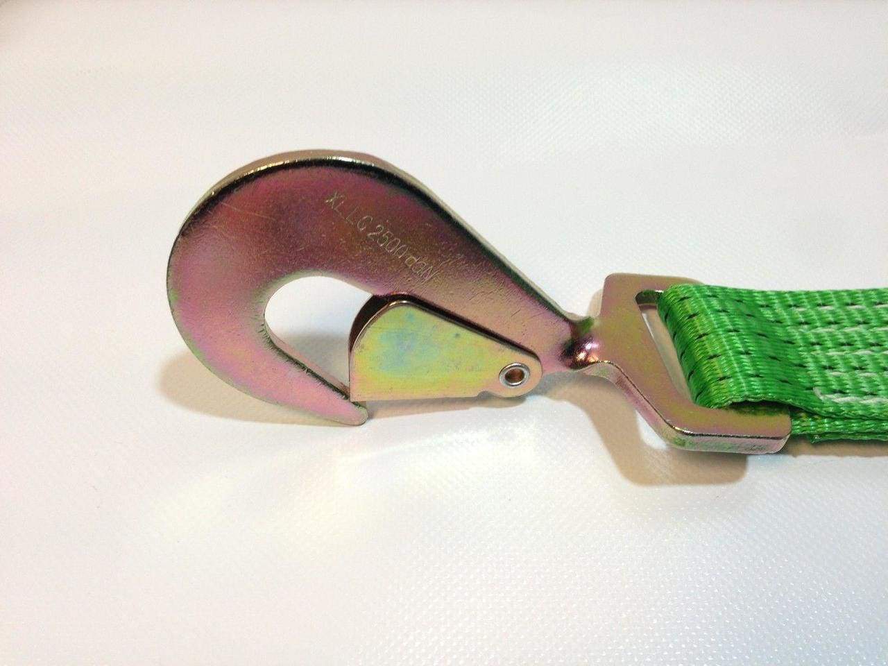 Recovery Ratchet Alloy Wheel Safety Straps Trailer Green Snap Hooks x 2 - Damar Webbing Solutions Ltd