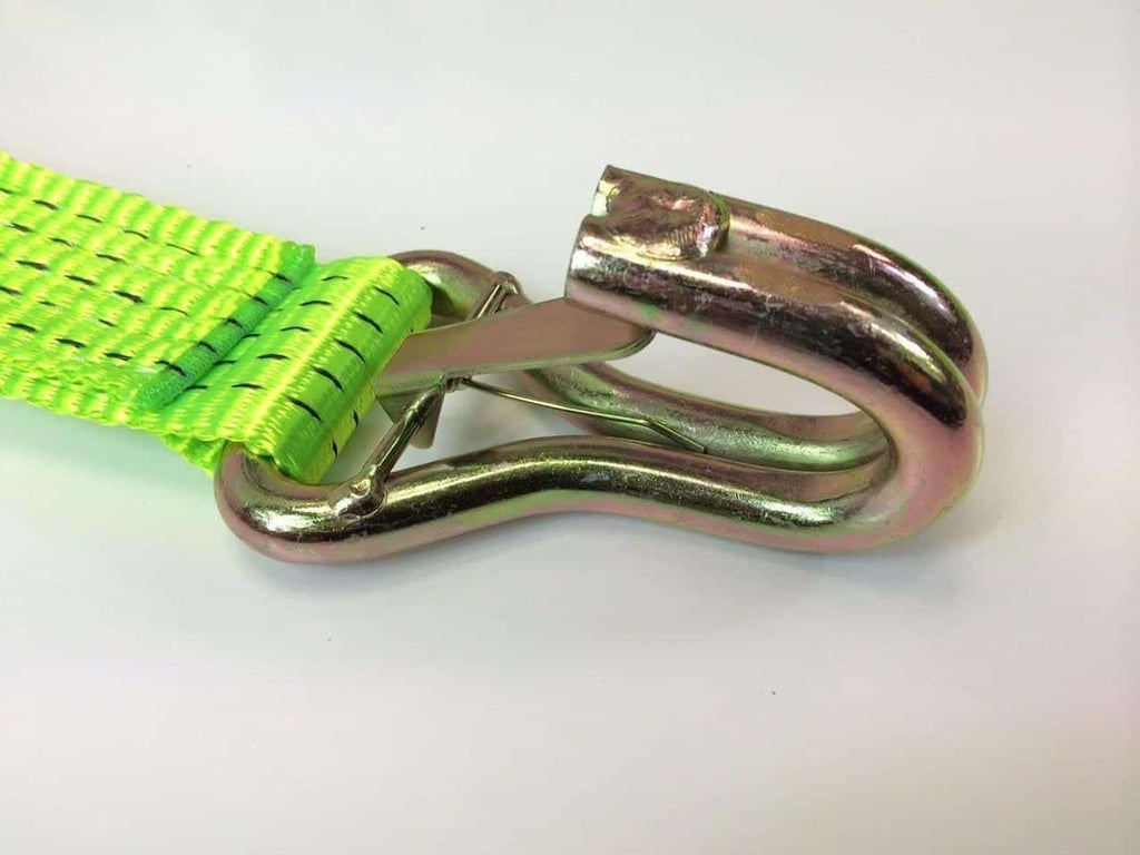 Recovery Ratchet HI-VIZABILITY GREEN Alloy Wheel Trailer 5ton Safety Hooks NEW - Damar Webbing Solutions Ltd
