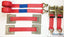 2 x 4mtr recovery alloy wheel ratchet transporter trailer straps strop red - Damar Webbing Solutions Ltd
