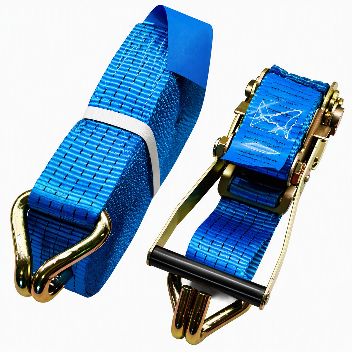 Ratchet straps 5ton x 50mm x 8mtr with claw hooks BULK BUY - QTY 100 Main image